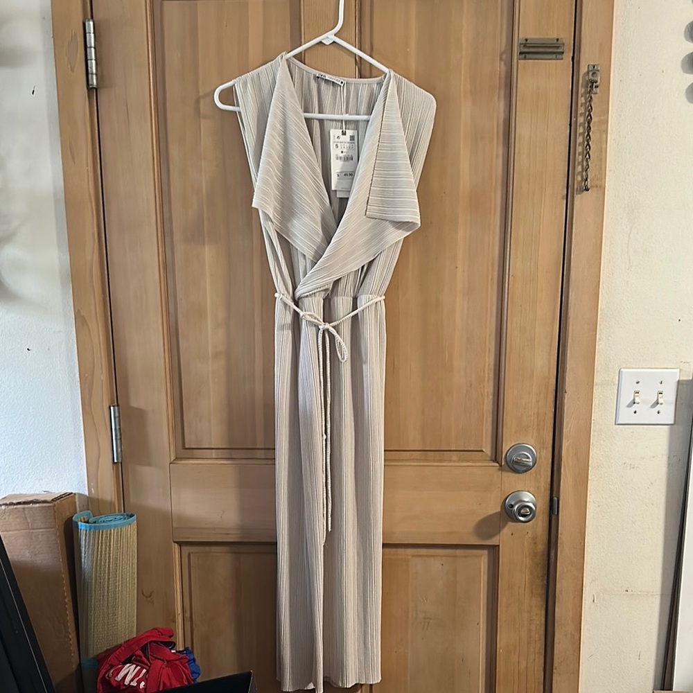 Zara Beige Midi Dress